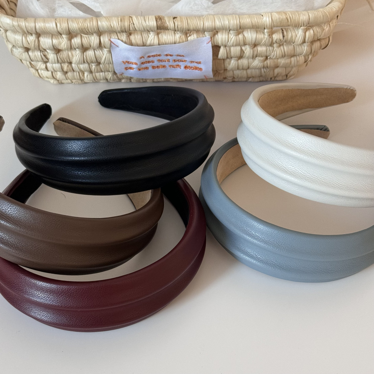 PU Leather Wide Headbands Hair - Leatherwork Pony 评论和价格