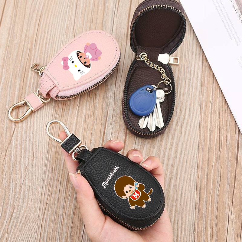 1pcs MONCHHICHI Leather Zipper - Leatherwork Wallet 评论和价格