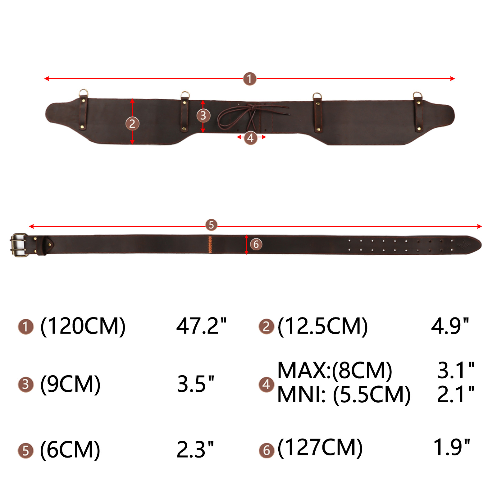 Tourbon Padded Leather Work Be - Leather Works Belt 评论和价格