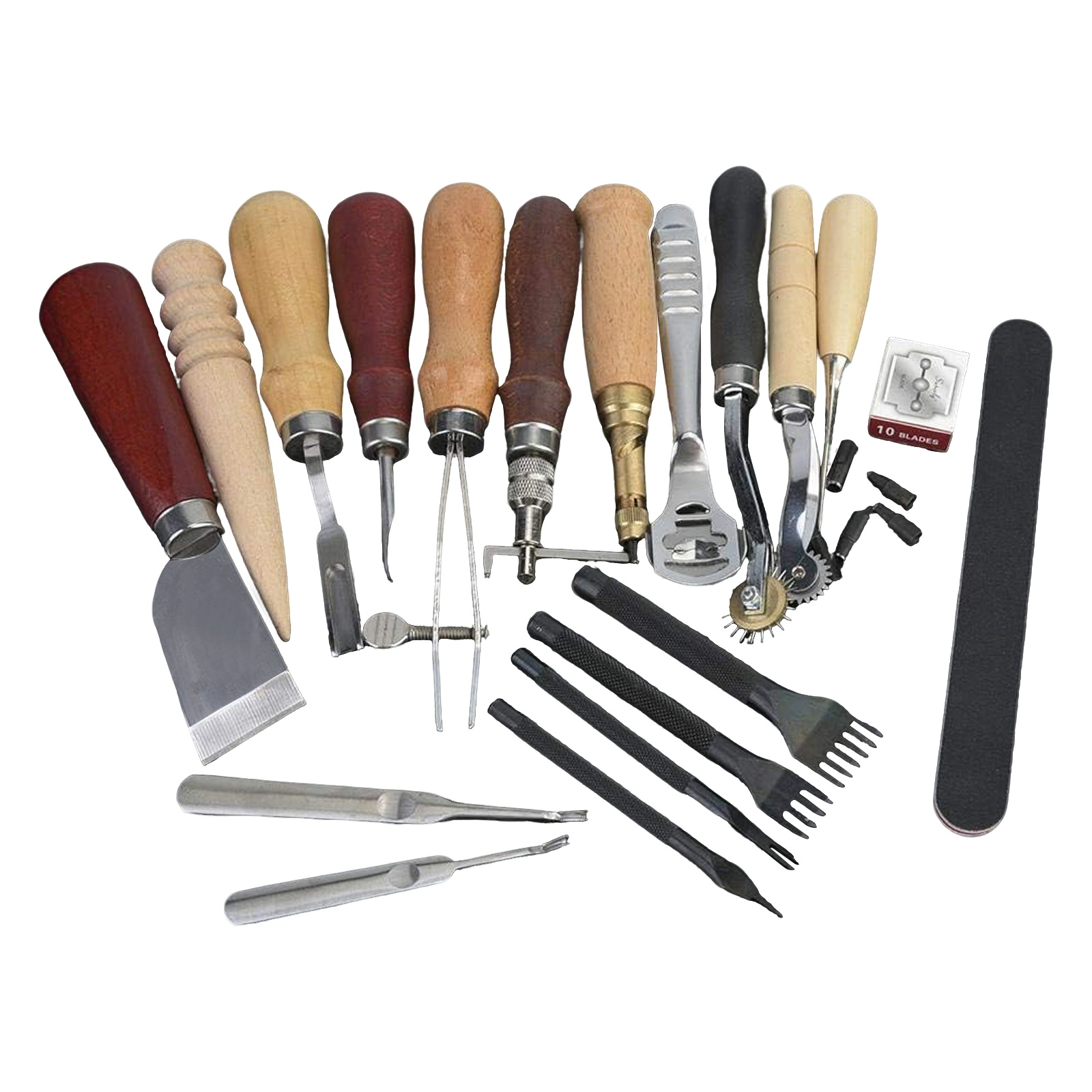 Leather Tools, 19 Pcs Leather  - Leather Work Organiser 评论和价格