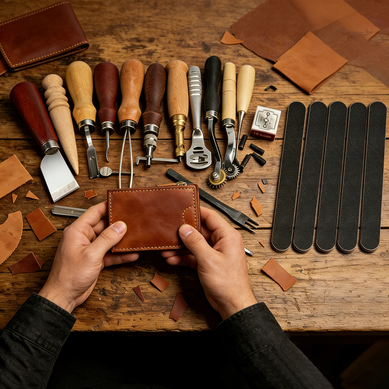 Leather Tools, 19 Pcs Leather  - Leather Work Organiser 评论和价格