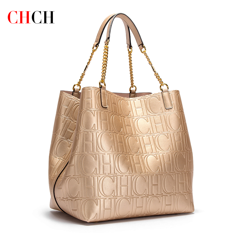 CHCH Women's Tote Bag 2024 New - Leatherwork Letters 评论和价格