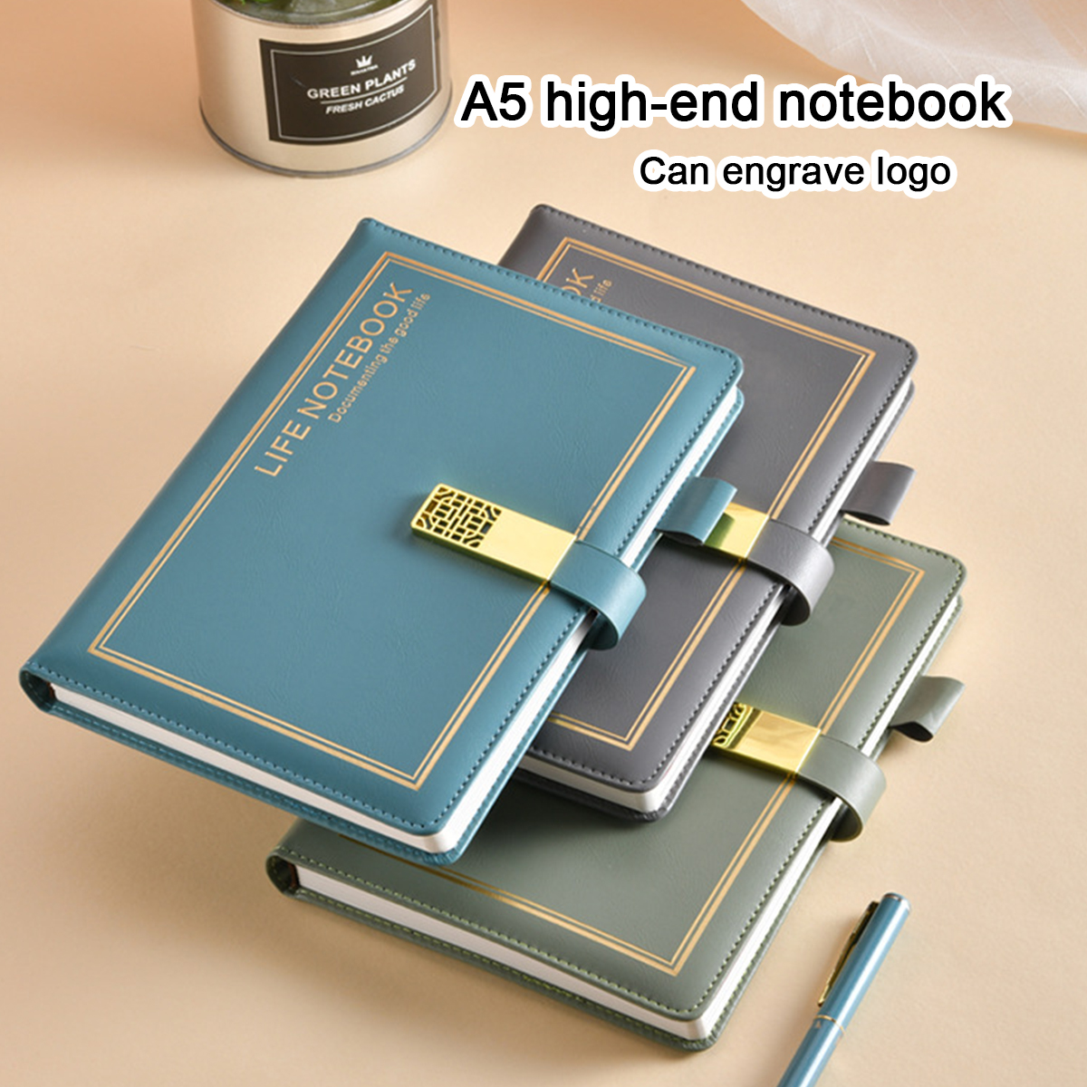 (Can Engrave Logo) A5 Leather  - Leatherwork Books 评论和价格