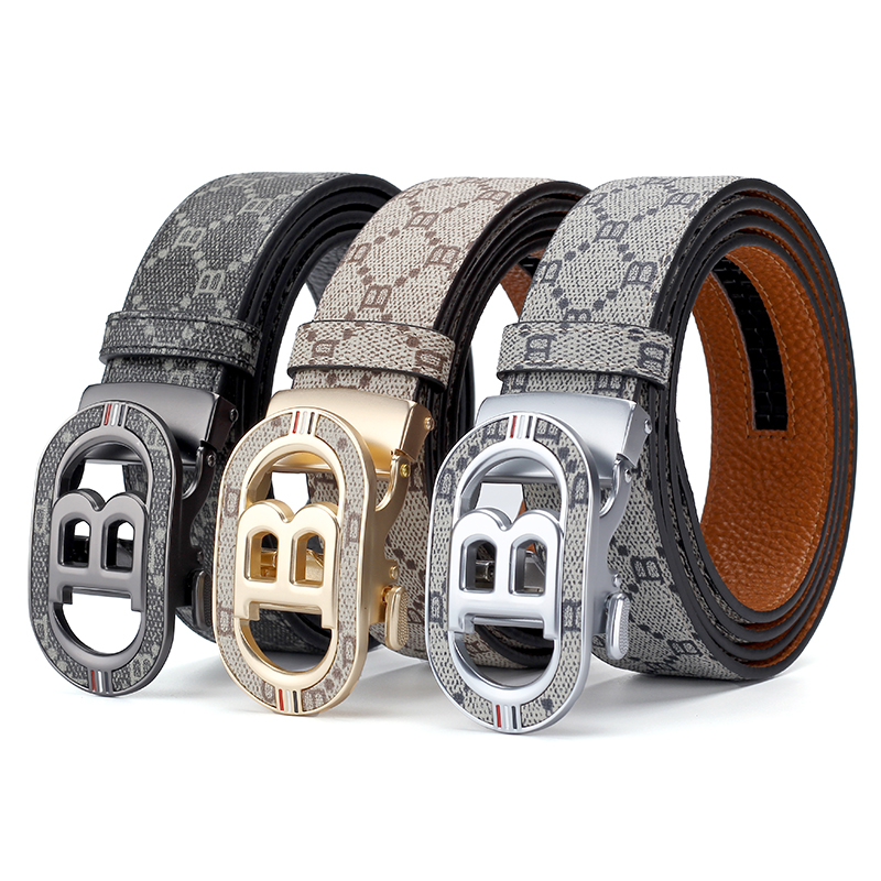 Fashion B Letter Auto Buckle B - Leather Works Belt 评论和价格