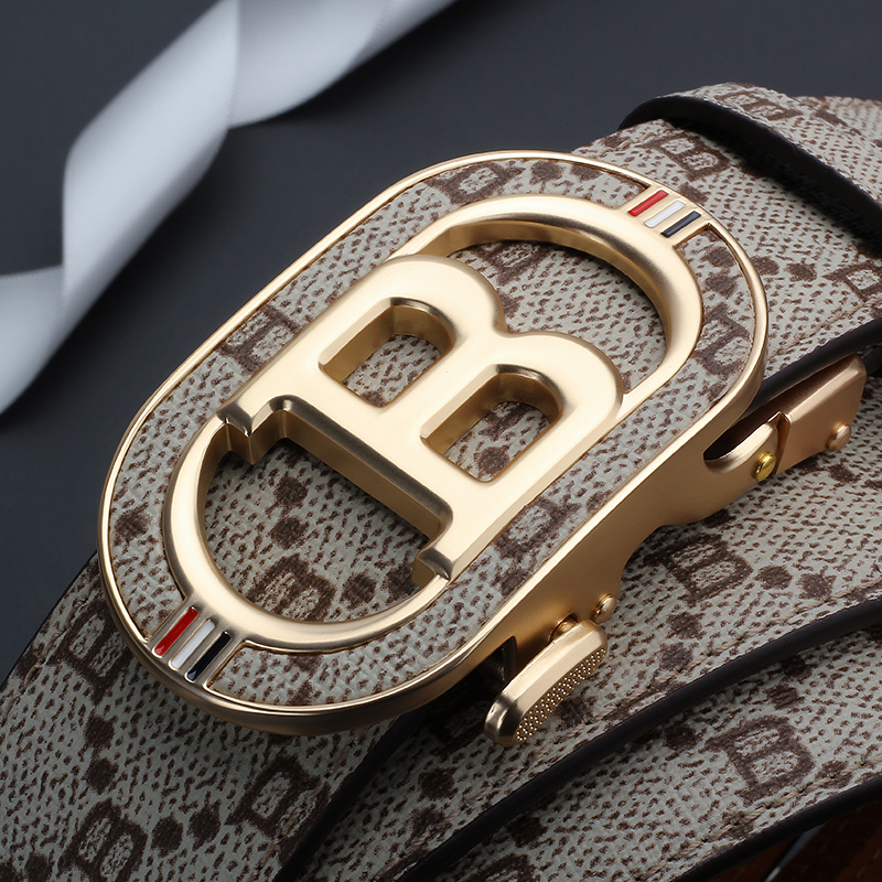 Fashion B Letter Auto Buckle B - Leather Works Belt 评论和价格