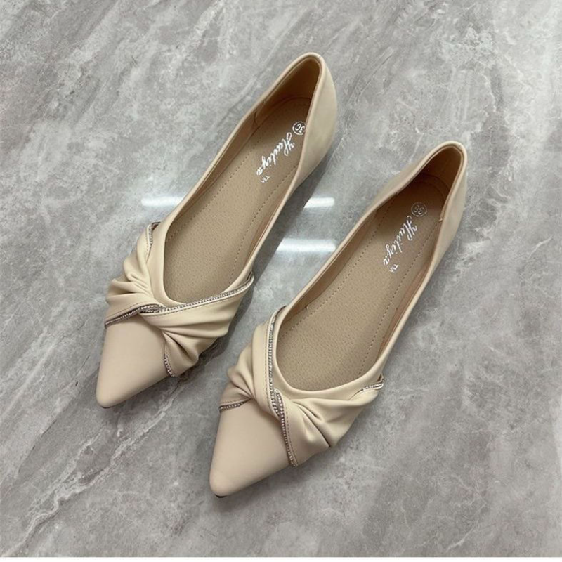 Flat shoes women's pointed hea - Leatherwork In French 评论和价格