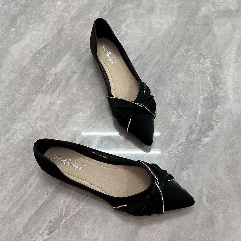 Flat shoes women's pointed hea - Leatherwork In French 评论和价格