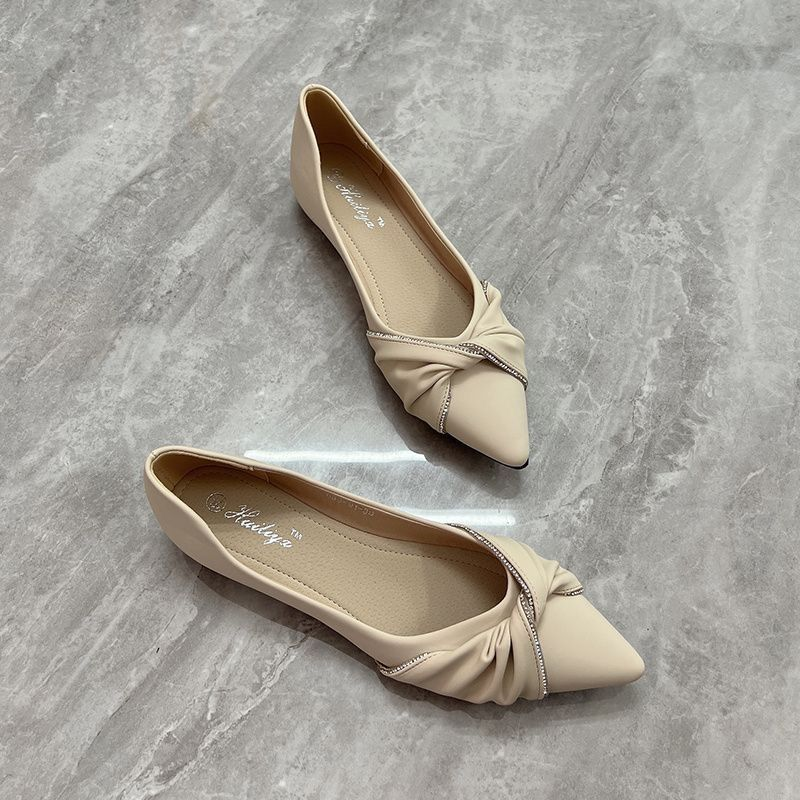 Flat shoes women's pointed hea - Leatherwork In French 评论和价格