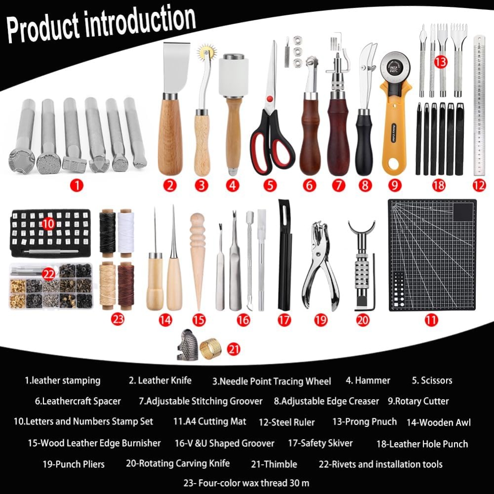 Leather Craft Kit for Beginner - Leatherwork Kits For Beginners 评论和价格
