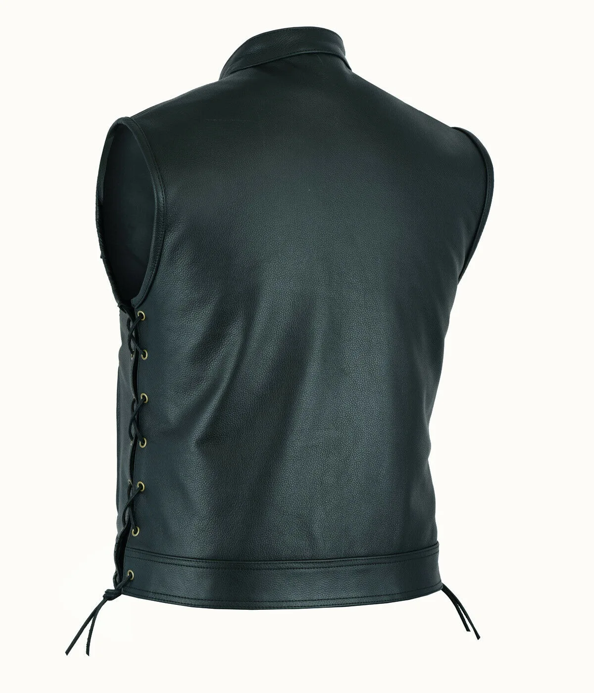 Vest Leather Punk Fashion Casu - Leather Work Vest 评论和价格