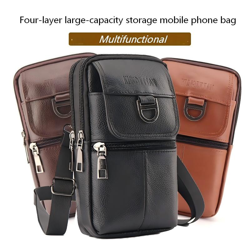 Men's Leather Waist Bag - Larg - Leatherwork Wallet 评论和价格