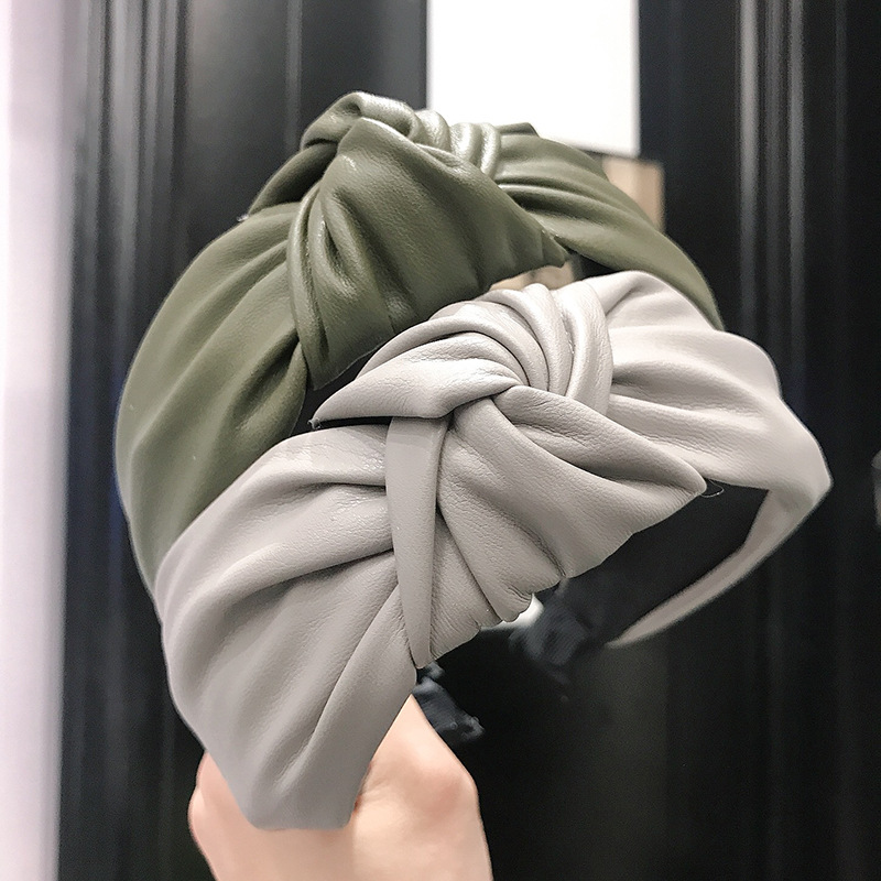New Fashion Solid Colors Hair  - Leatherwork Pony 评论和价格