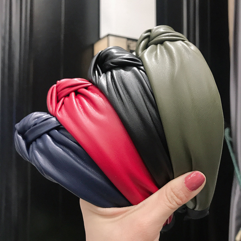 New Fashion Solid Colors Hair  - Leatherwork Pony 评论和价格