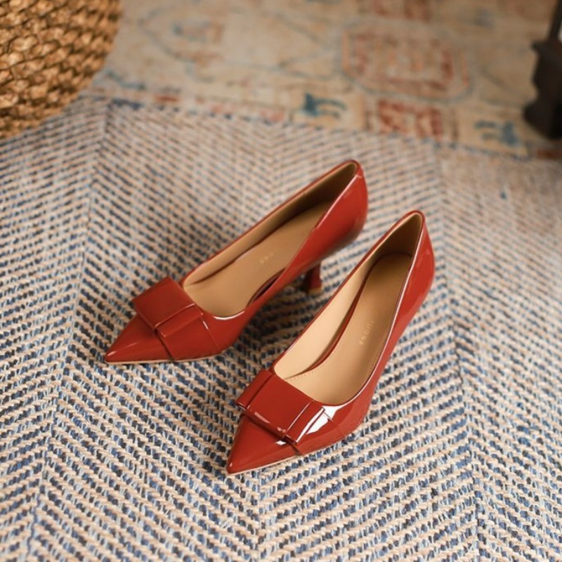 Heels for Ladies Pointed Stile - Leatherwork In French 评论和价格