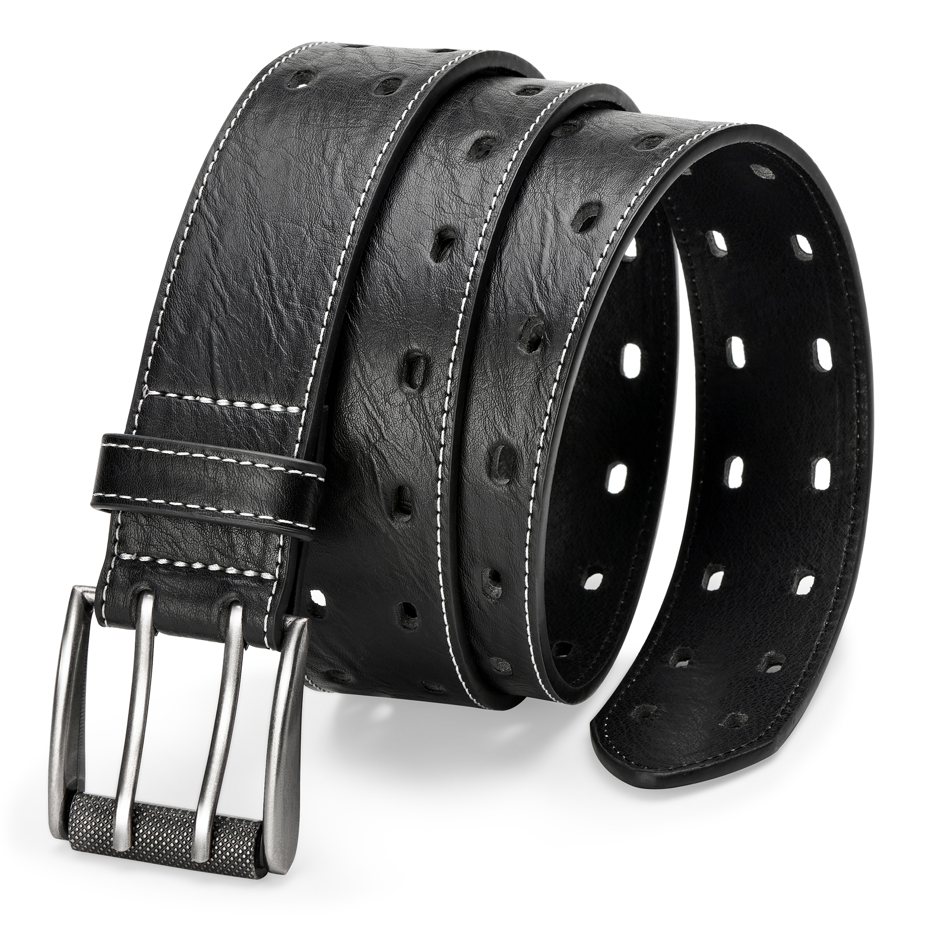 Men Classic Double Prong Belt  - Leather Works Belt 评论和价格
