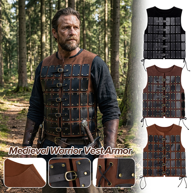Medieval Viking Pirate Knight  - Leather Work Vest 评论和价格