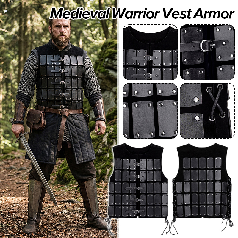Medieval Viking Pirate Knight  - Leather Work Vest 评论和价格